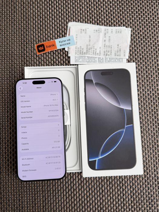 24М ГАР! 512Gb*ЛИЗИНГ* iPhone 16 Pro Max Black Titanium / Гаранция