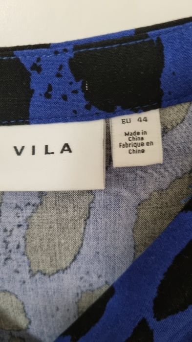Rochie Vila albastru negru 44