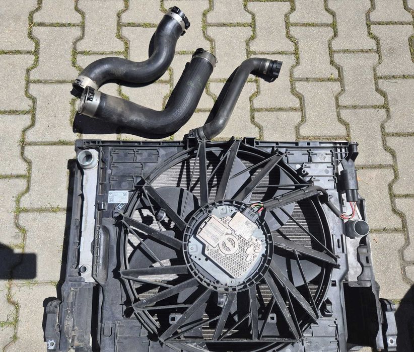 Electroventilator GMW ventilator BMW F10 F11 F01 F12 furtun turbo admisie BMW F10 B47 radiatoare radiator apa racire clima AC BMW F10 F11  F07 F01 B47