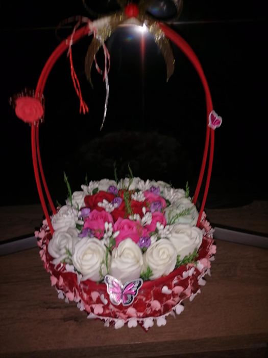 Flori croșetate manual, unicat, în ghivec