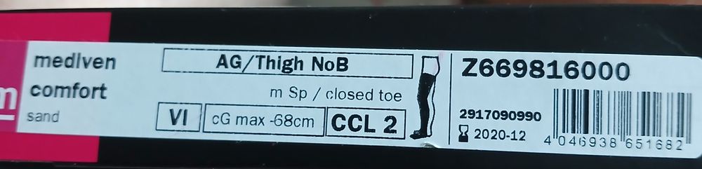 Ciorapi elastici confort, mediven  confort made in Germania.,clasa CCL