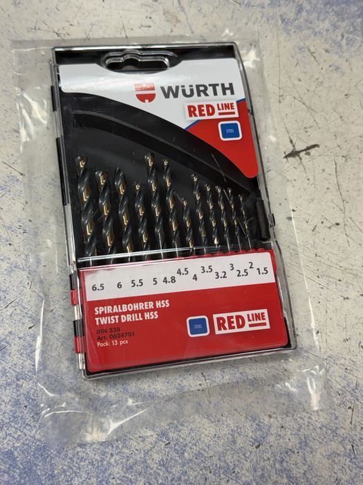 К-кт свредла Wurth pro line 13 броя  ф1,5мм-ф6,5мм