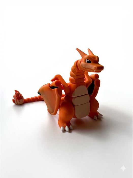 Figurină articulată Charizard – imprimată 3D, colecție sau decor
