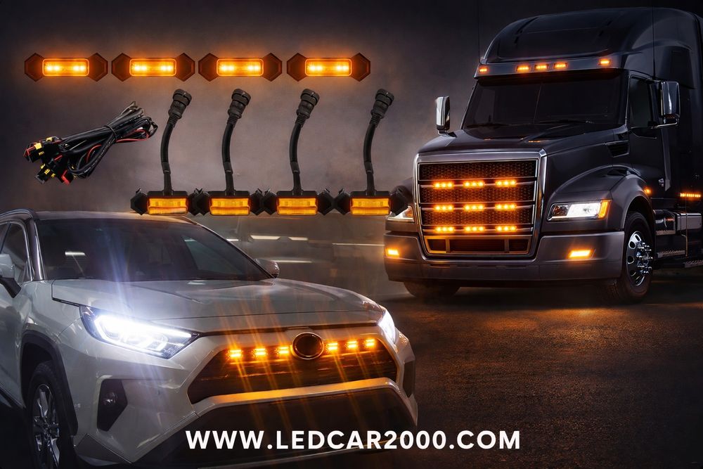 Лед светлини за предни решетки и степенки 12-24V