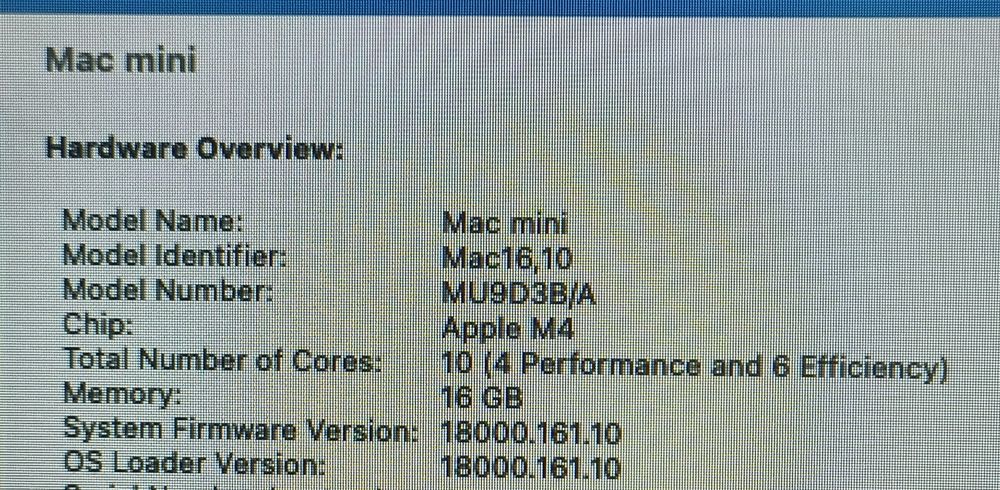Apple Mac Mini, procesor M4, 16GB RAM, 256GB SSD