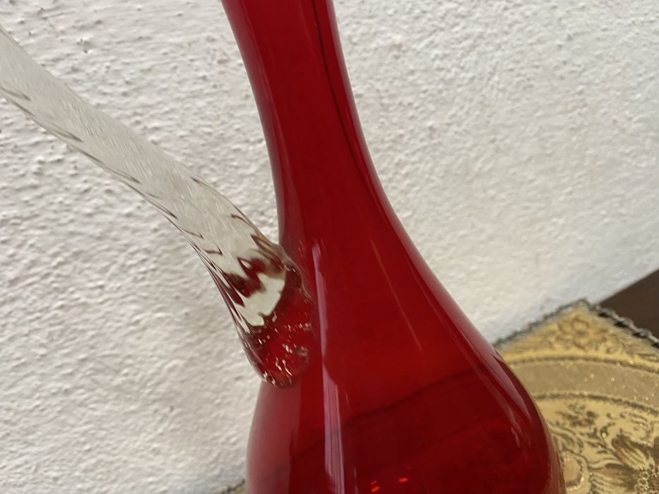 Стара италианска ваза от разтопено стъкло