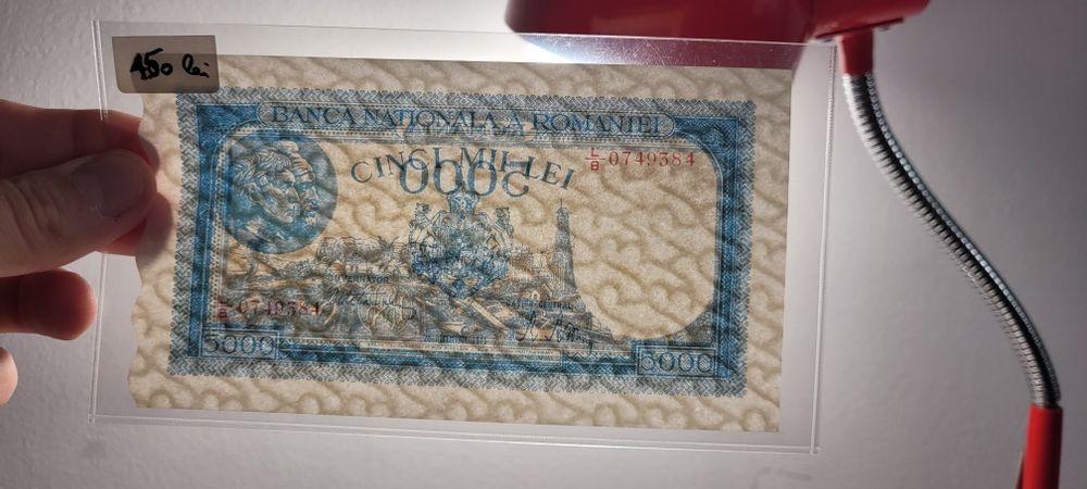 Bancnota 5000 lei decembrie 1945 bani vechi
