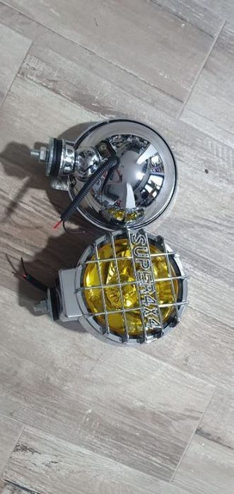 proiectoare cromate ceata galbene cromate set 2 bcati