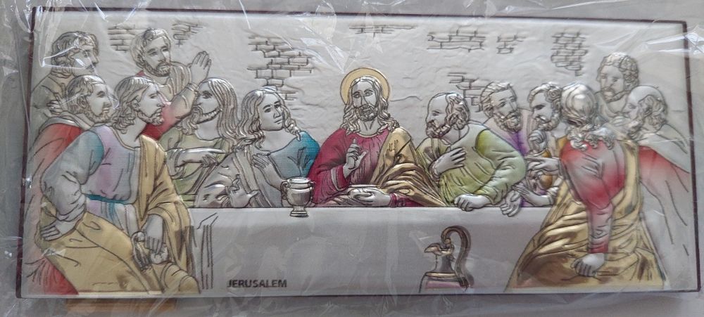 Icoană Cina cea de Taină - făcută din argint 925