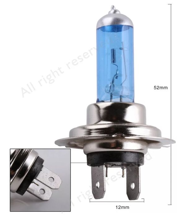 Becuri Halogen H1,H4,H7,H8,H9,H11,H13,HB3,HB4 (+150% lumină Alb-Rece)