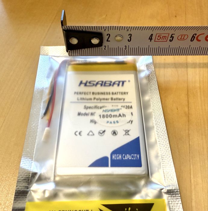 HSABAT Acumulator Li-Po 1800mAh 3.7V 3.5x6x.03 Fab.2025 Noi/Sigialte