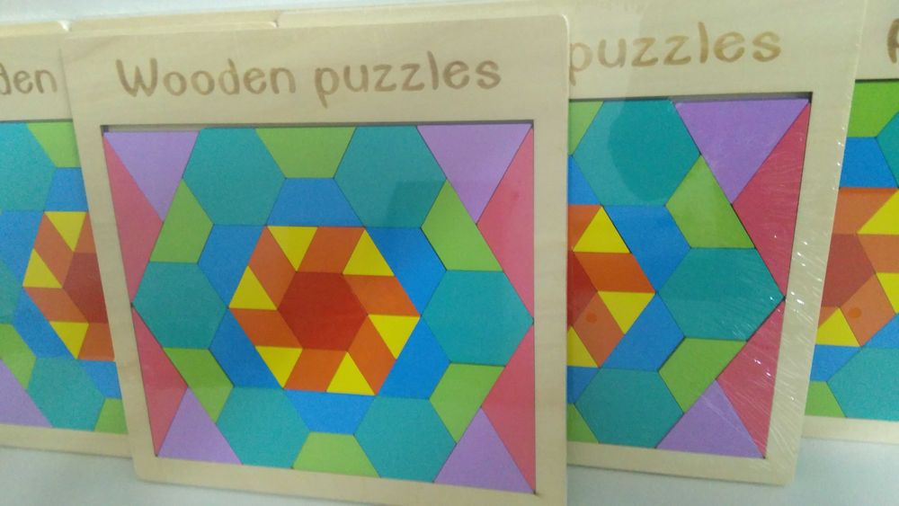 Оферта! 5бр. Нов модел дървена мозайка Цвете в рамка / качество