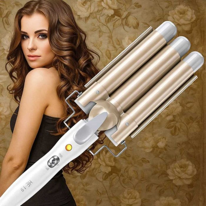 Тройна ретро преса за къдрене на коса