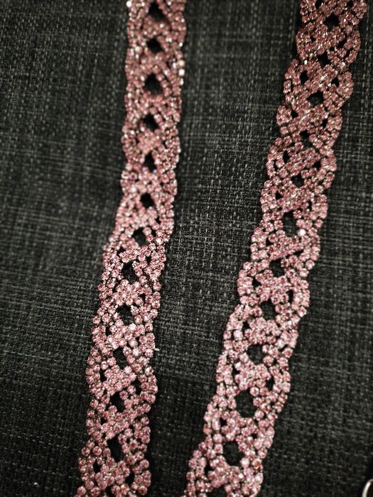 Нов блестящ, изискан розов колан на Манго