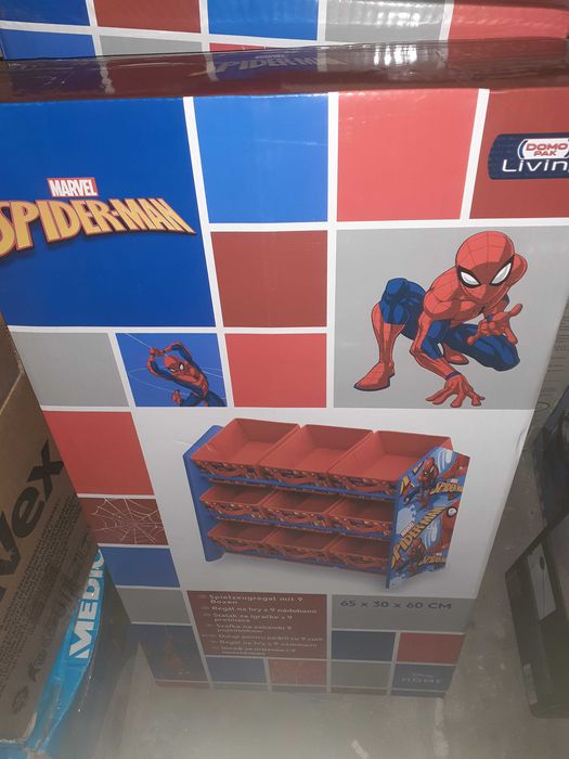 Spider-man шкаф за съхранение на детски играчки, книги, маркери и др.