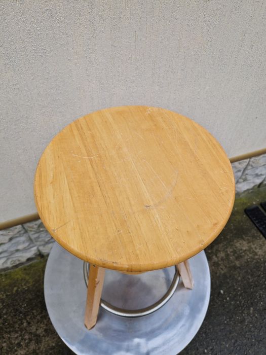 Прекрасно антикварно немско регулируемо работно столче масив