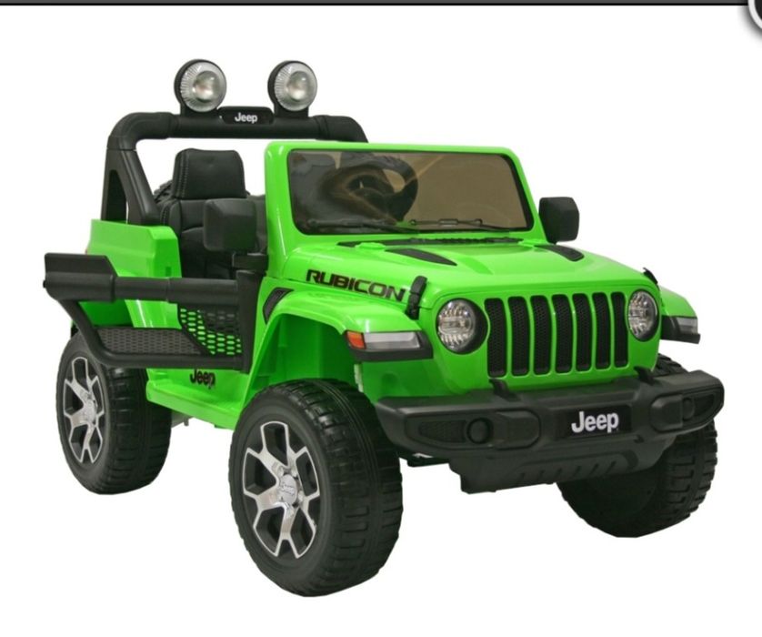 Masinuta Electrica JEEP 4X4 verde, 2 locuri, Scaune Tapitate,RotiSpuma