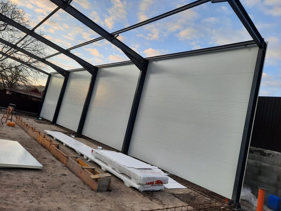 Vand hala metalica 10x20 panouri sandwich conform proiect de executie