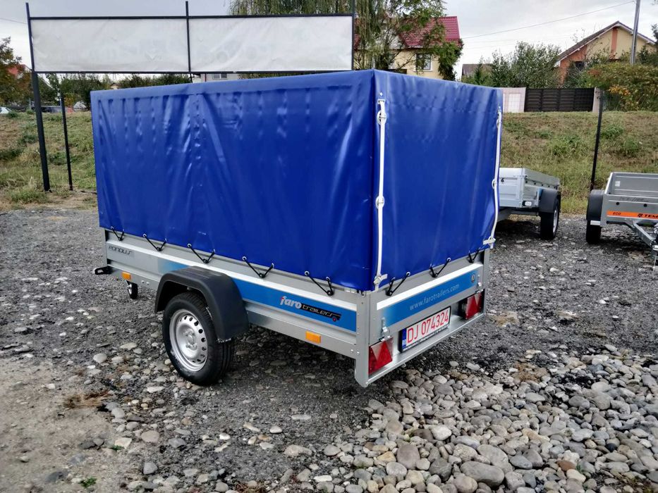 Remorca Marca Faro Pondus cu Prelata dimensiuni utile 205*125*110 cm