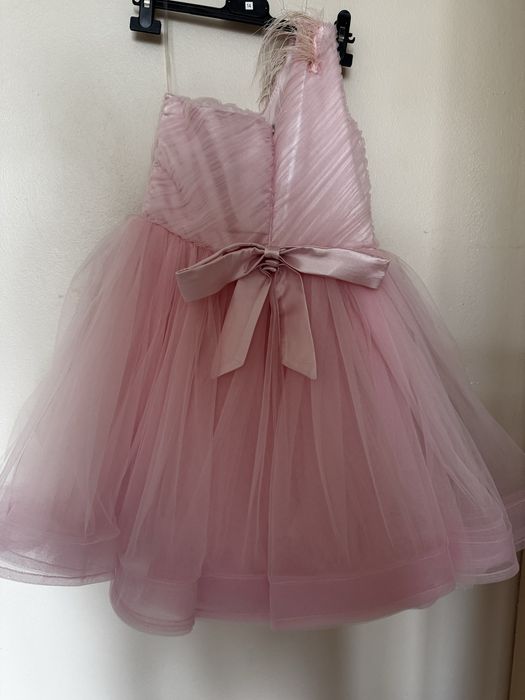 Детска официална розова рокличка
