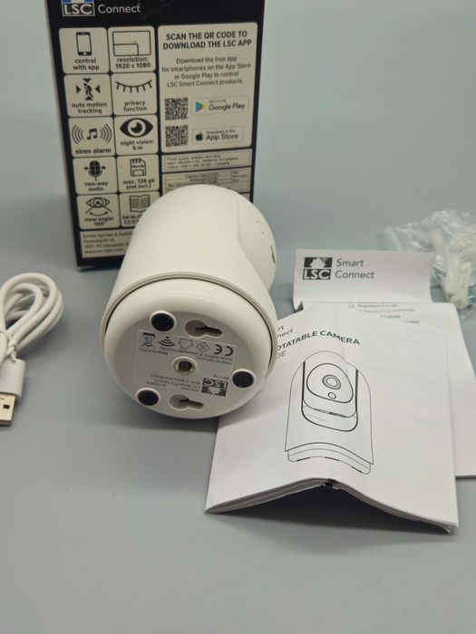 LSC Smart Connect  въртяща Wi-Fi камера 1080p с нощно виждане и аудио