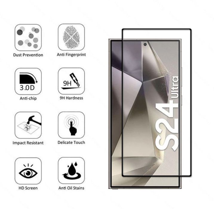 Folie sticla FULL Glue pt Samsung Galaxy S24 / S24 Plus / S24 Ultra 5G