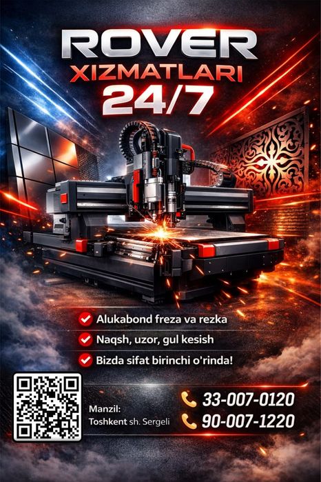 Rover xizmati. Alukabond freza