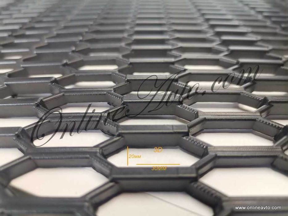 3D Едра шарка Pvc тунинг мрежа за броня " пчелна пита"110х40см.