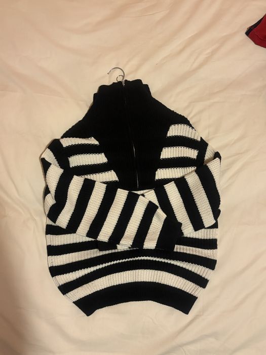 Pullover gros cu guler si fermoar