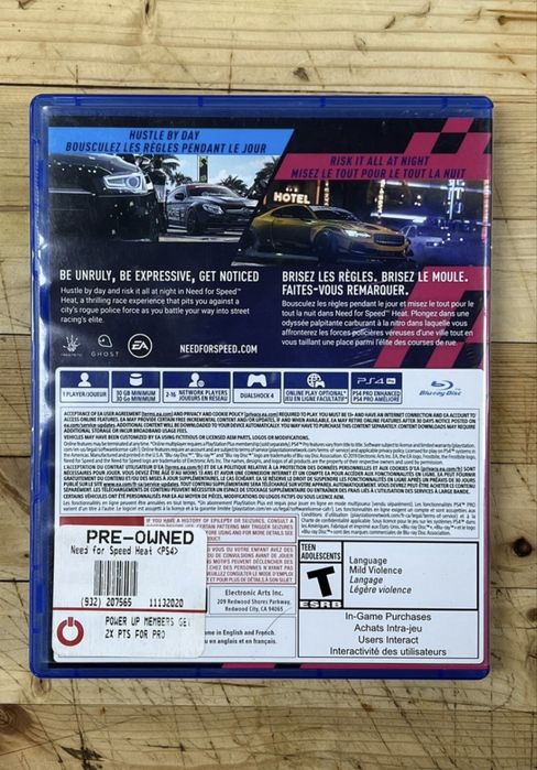 Need For Speed Heat PS4/Play Station 4