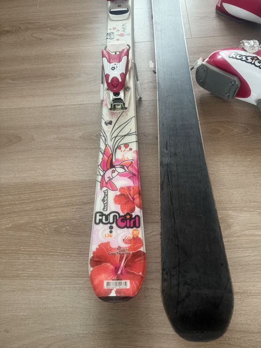 Детски ски 130 см и ски обувки 22.5