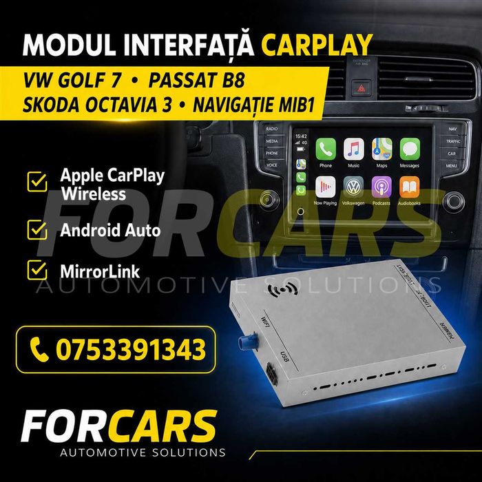 Modul Apple CarPlay Android Auto Volkswagen MIB1 Golf 7 Passat B8