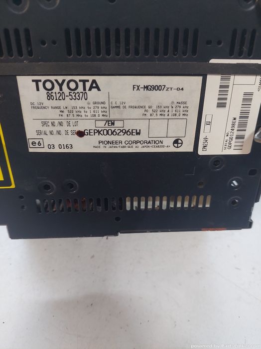 Cd Player Auto Lexus Gs Iii (Grs19_, Uzs19_, Urs19_) [ 2005 - 2012 ] O