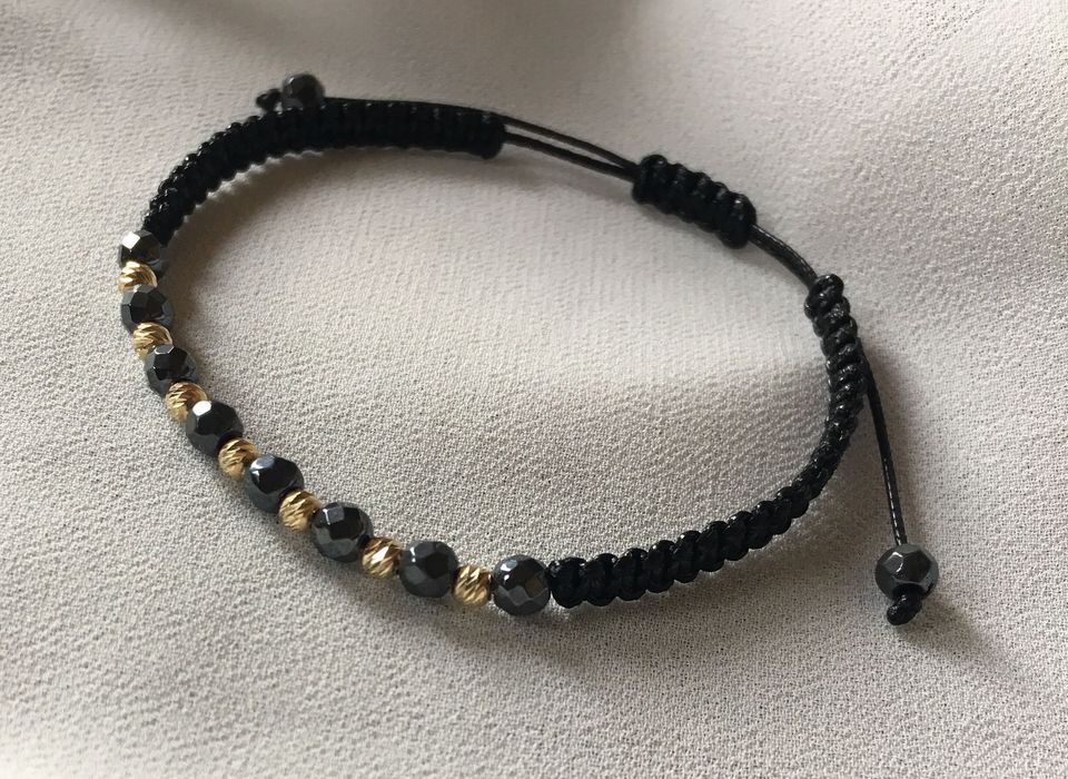 Гривна със злато 585 и хематит