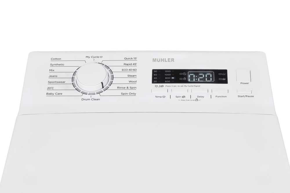 Нова пералня с горно зареждане MUHLER SWM712TMWC, 7kg, 1200rpm,