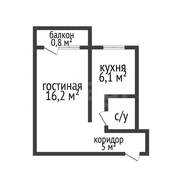 1комнатная центр города 15млн