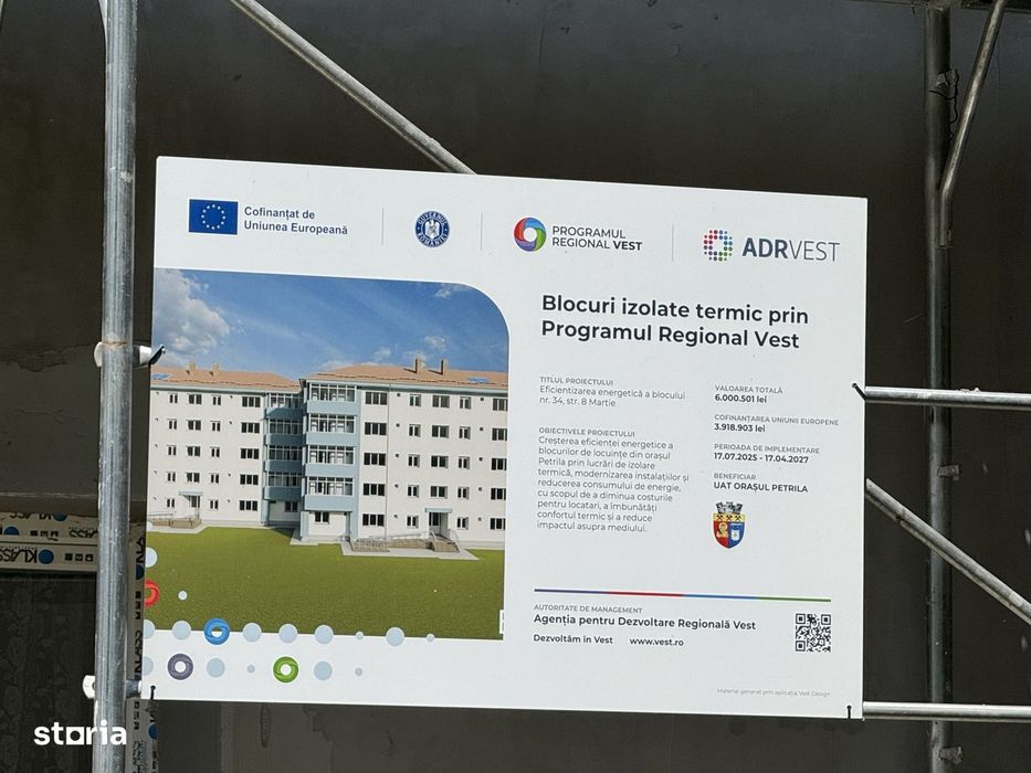 Apartament 2 camere Petrila 8 Martie parter gradina in fata geamului