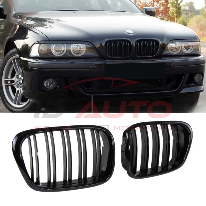 Бъбреци за BMW 5 серия E39 (95-2004) Двойни Черен Гланц, решетка, бмв
