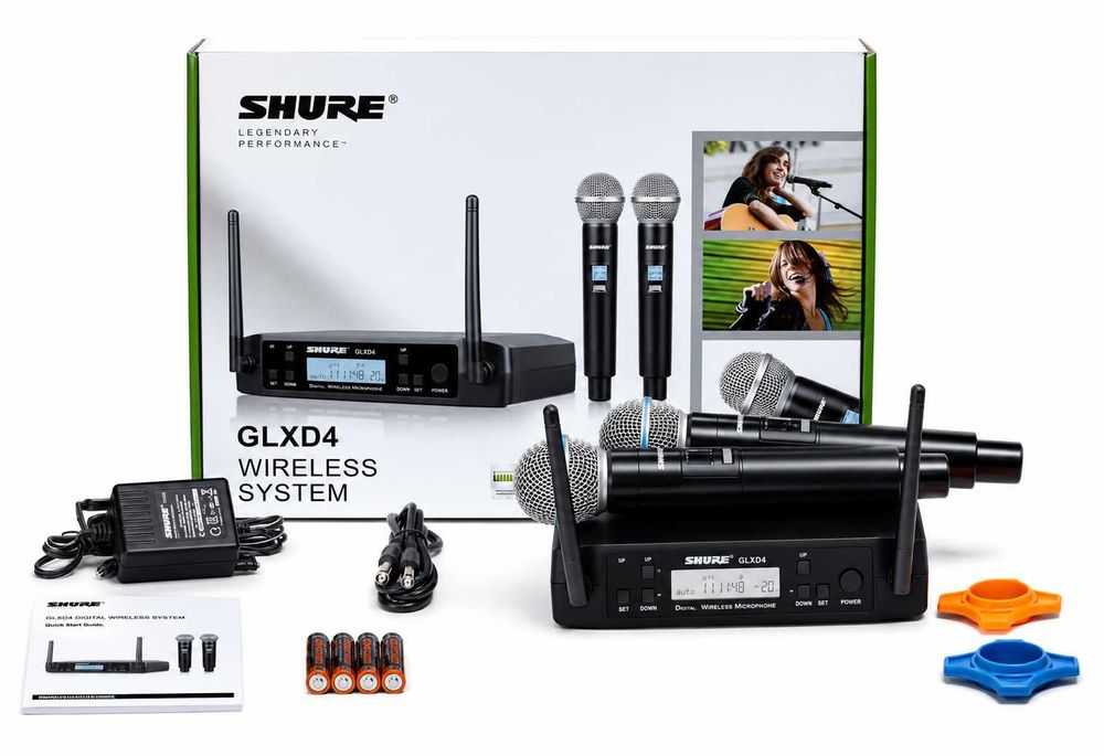 Wireless dublu microfon SHURE GLXD4/BETA58A cu două microfoane (Clona)