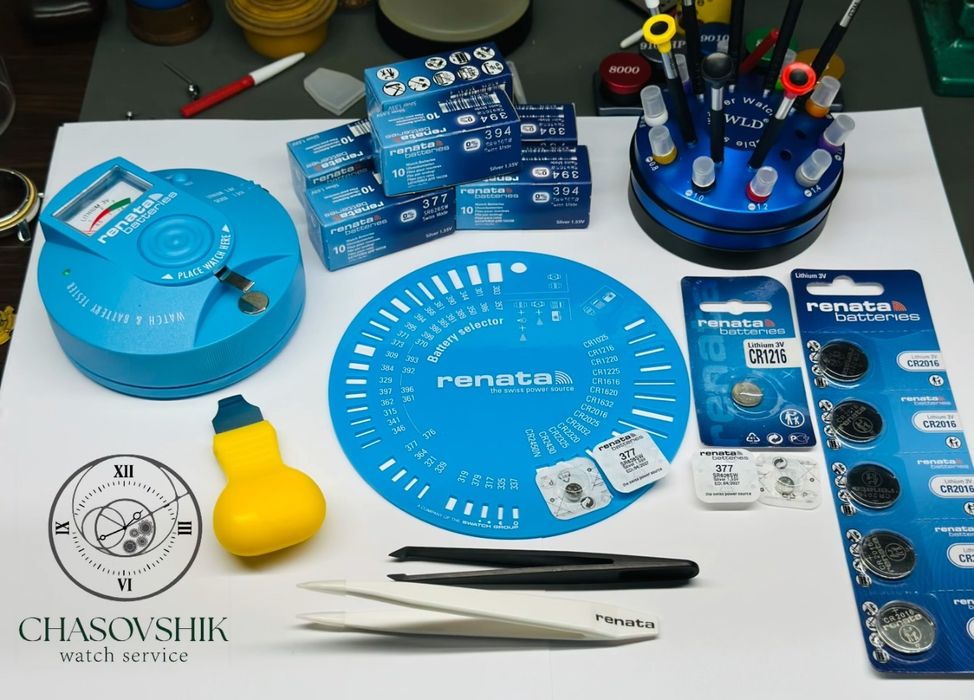 Замена батарейки в часах, RENATA