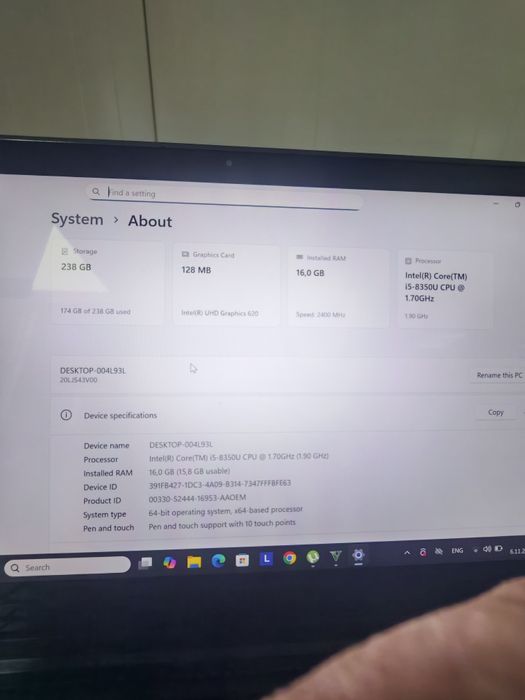 Lenovo thinkpad x380 yoga 2in1 touchscreen 256G ssd  Гаранция 6м!!!