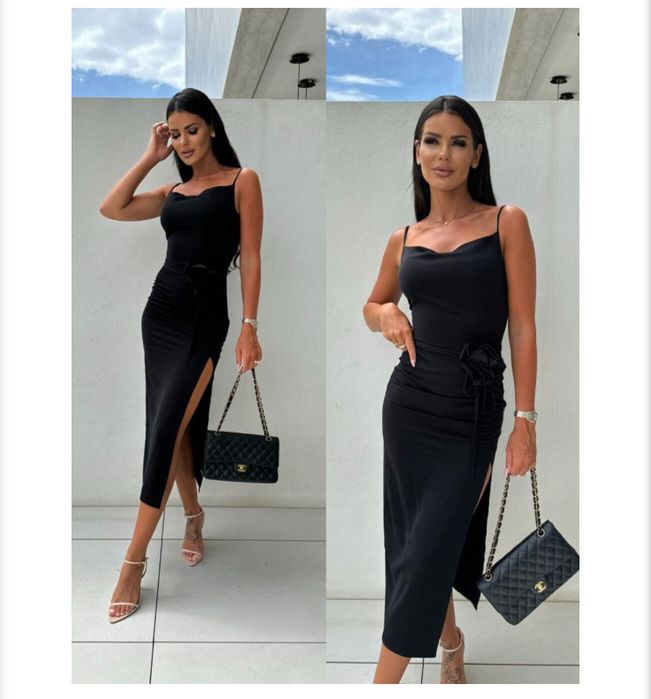 Черна рокля по тялото