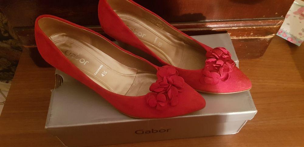Туфли красный коралл. Gabor