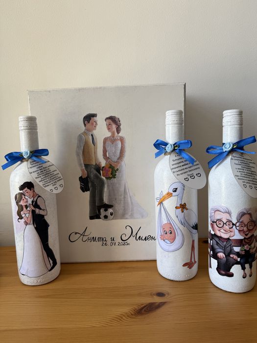 Сватбени бутилки за наричане