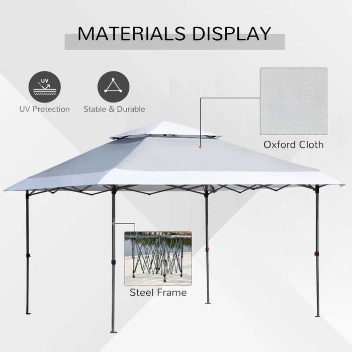 Outsunny 3,5 x 3,5 м градинска шатра