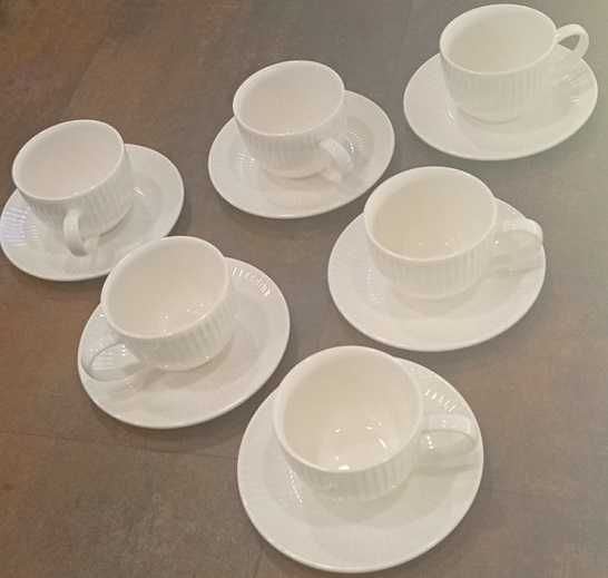 Порцеланов сервиз за чай и кафе 6 чаши 250мл с чинийки