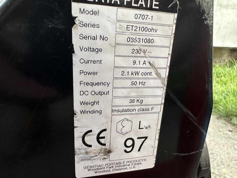 Rulote generator 2,1 kw