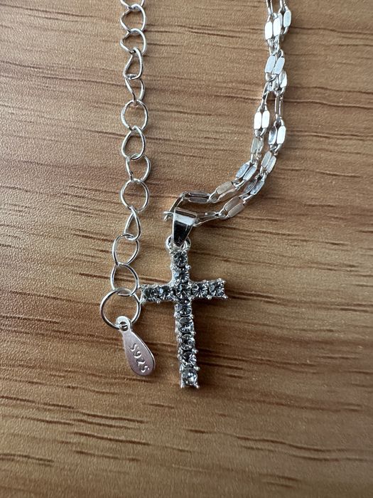 Сребърни синджири+гривна