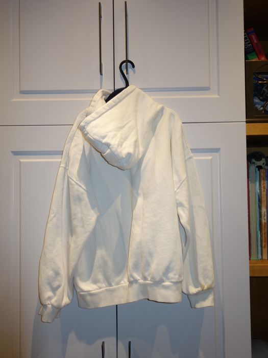 Pull&Bear бял суичер с качулка S