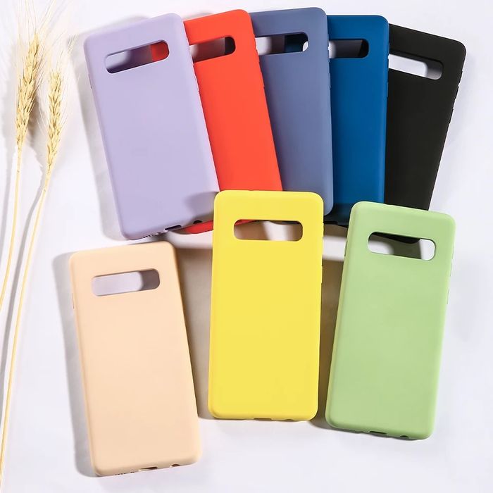 Husa silicon antisoc cu microfibra compatibil Samsung S10 ; S10 Plus